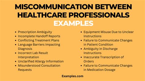 Miscommunication Between Healthcare Professionals 19 Examples