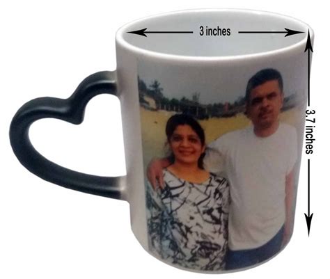 Multicolor Ceramic Sublimation Heart Handle Magic Mugs Packaging Type