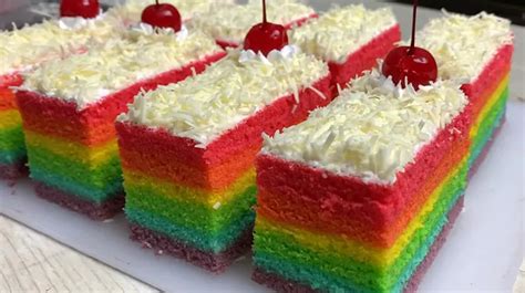 Resep Rainbow Cake Kukus Ny Liem Telur Dapurawit