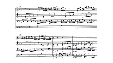 Wolfgang Amadeus Mozart String Quartet No K With Score