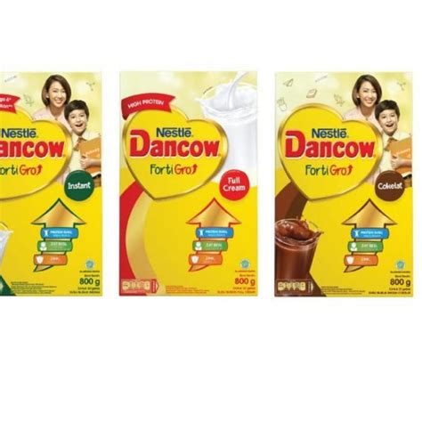 Jual Dancow FortiGro Full Cream Instant Putih Instant Coklat 800gr