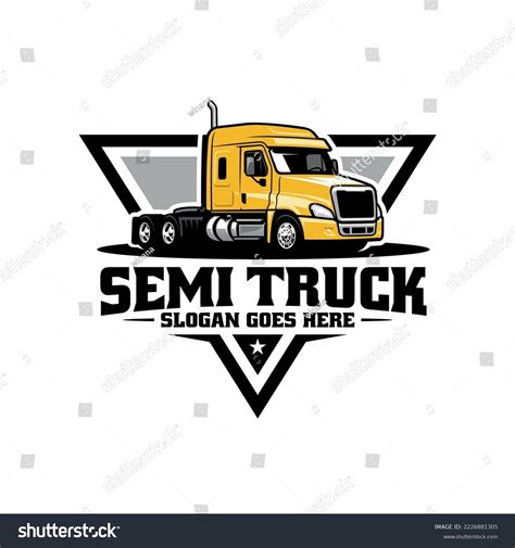 Trucking Company Logo Semi Truck 18 Stock Vector Royalty Free