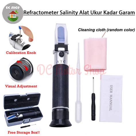 Jual Refractometer Salinity Alat Ukur Kadar Garam Refraktometer Atc