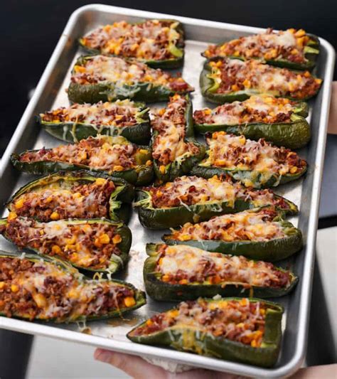 Traeger Smoked Mexican Stuffed Poblano Peppers