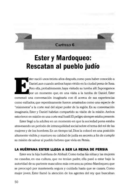 Libro complementario Capítulo 6 Ester y Mardoqueo rescatan al