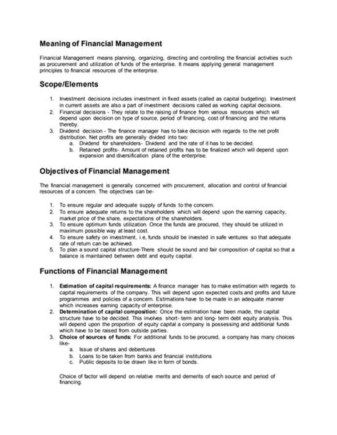 fm corporate finance