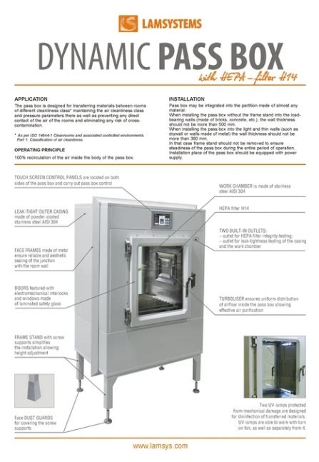 Dynamic Pass Box With Hepa Filter H14 — Lamsystems