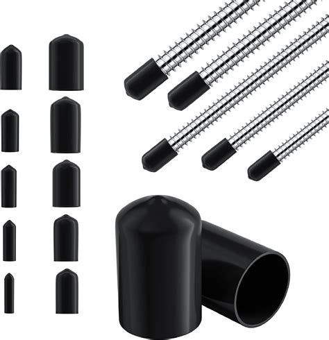 200 PCS Black Round Rubber End Caps 2mm 3mm 4mm 5mm 6mm 7mm 8mm 9mm