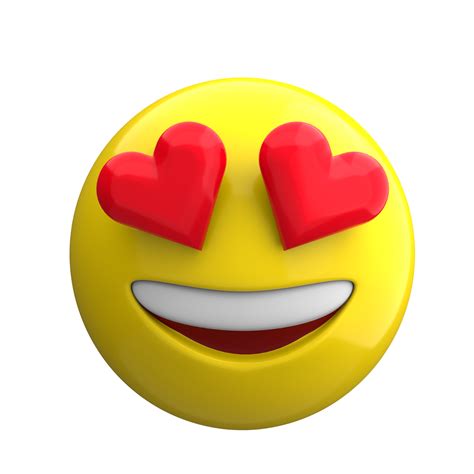 love eyes emoji 3D icon 36354343 PNG