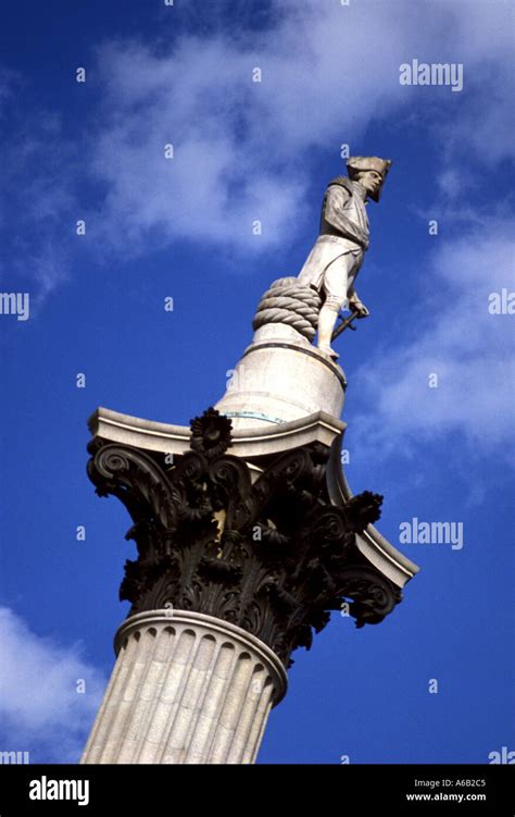 Nelson S Column Trafalgar Square London England Stock Photo Alamy