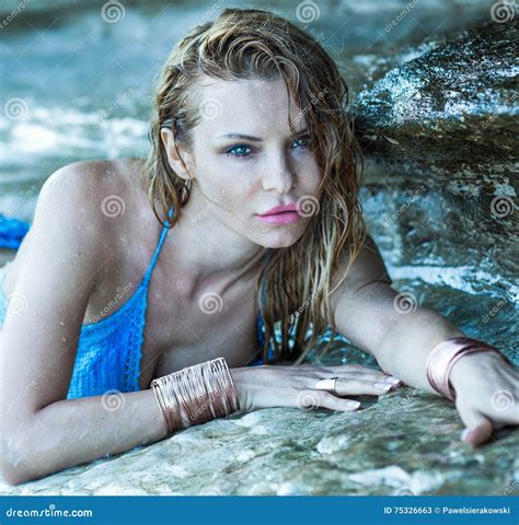 Portrait Of Blonde Woman Stock Image Image Of Blonde