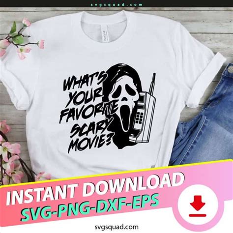 What S Your Favorite Scary Movie SVG GhostFace On The Phone Art