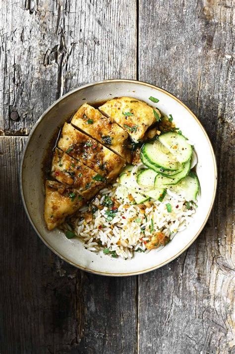 Honey Garlic Butter Chicken Serving Dumplings