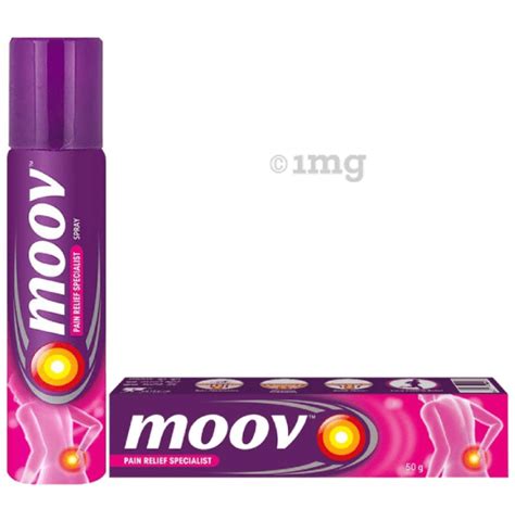 Combo Pack Of Moov Pain Relief Cream And Spray 50gm Each Buy Combo