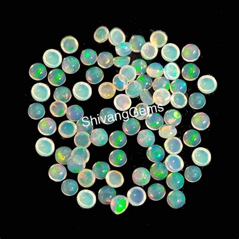 AAA WeloEthiopian Opal Multifire Round Cabochon 4MM A 6MM Natural