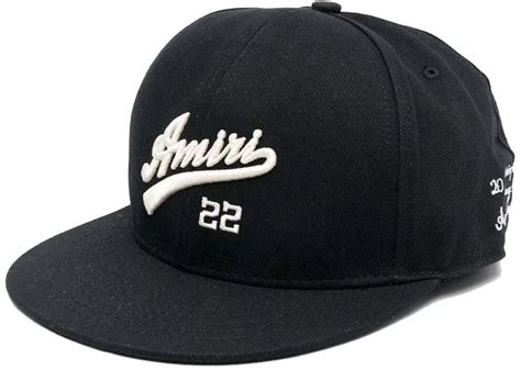 Amiri Embroidered Logo Cap Blackwhite In Cotton Us