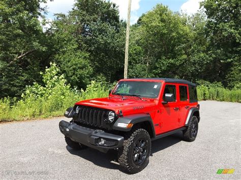 2022 Firecracker Red Jeep Wrangler Unlimited Willys Sport 4x4 144449991 Photo 2