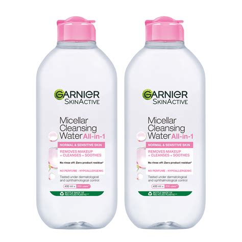 Garnier Skin Active Micellar Cleansing Water Normal And Sensitive Skin 2 X 400 Ml £12 25