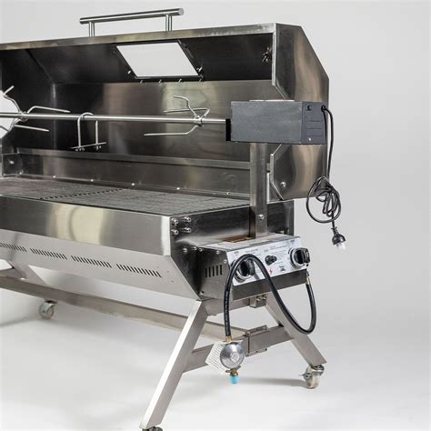 Flaming Coals Gas Spit Roaster 150cm Set With 60kg Motor Peters Of