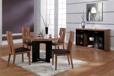 Luxurious Round Wood And Clear Italian Dining Room Furniture Modern