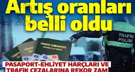 Son dakika Resmi Gazete de yayımlandı Trafik cezaları pasaport