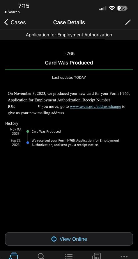 Hi I Received A Notification On Form I 765 Card Was Produced” How