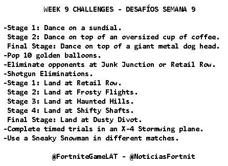 Leaked Season 7, Week 9 Fortnite Challenges - Fortnite Insider