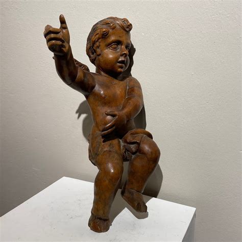 Sculpture Putto Baroque Wood Th Century Catawiki