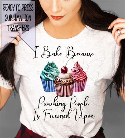 I Bake Because Punching People Is Frowned Upon Funny Baking Etsy