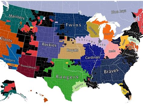 Map Shows The Most Popular Mlb Team In Every Us County 15 Minute