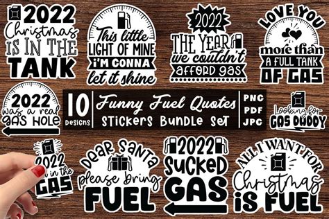 Gas Tank Stickers 10 Printable Stickers Png Files Gas Ornaments