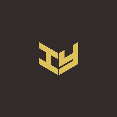 IY Logo Letter Initial Logo Designs Template with Gold and Black ...