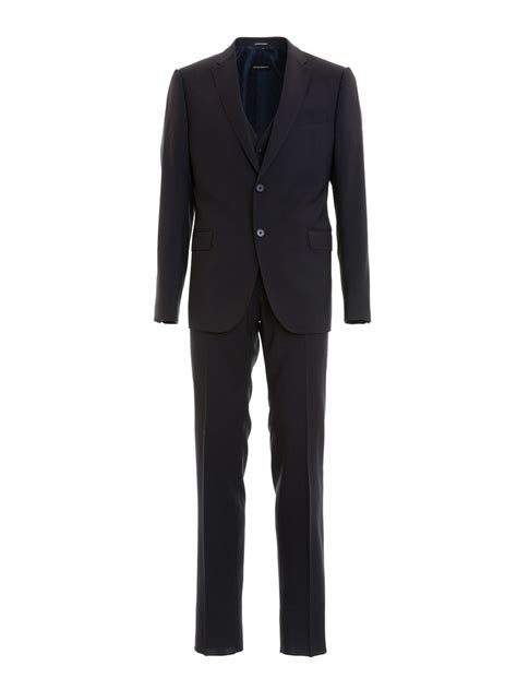 Formal Suits Emporio Armani M Line Three Piece Wool Suit W1ymeb01504926