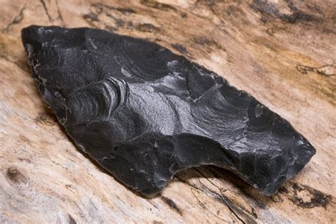 Flint Knapped Dacite Obsidian Primitive Skinning Knife Blade