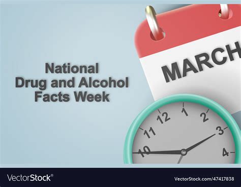 National Drug And Alcohol Facts Week Background Vector Image