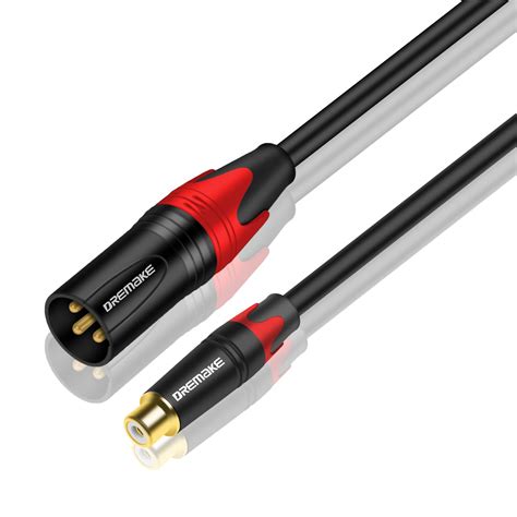 Amazon Dremake Xlr To Rca Extension Cable Foot Female Rca To