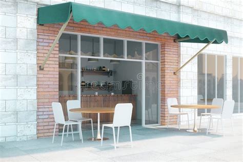 Cafe exterior side stock illustration. Illustration of detailed - 68942767