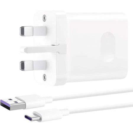 Official Huawei Supercharge W Usb C Uk Mains Charger Cable White