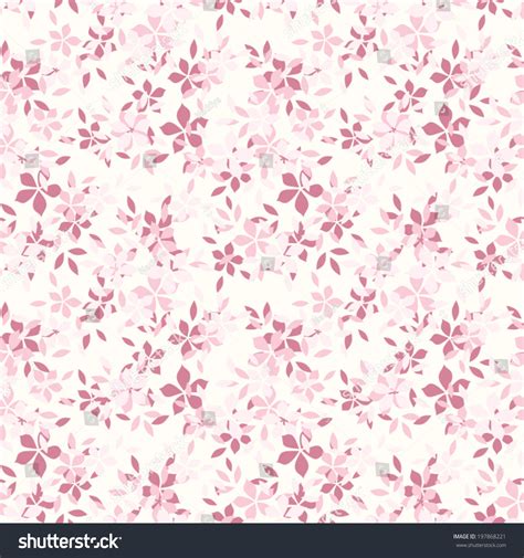 Seamless Pattern Pink Flowers Vector Illustration Stock Vector (Royalty ...