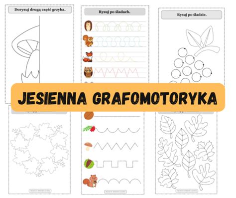 Jesienna Grafomotoryka Dla Dzieci Karty Pracy M Wikowo