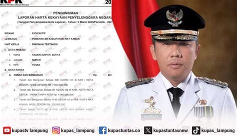 Kupas Tuntas Dua Periode Jabat Bupati Way Kanan Harta Kekayaan Raden