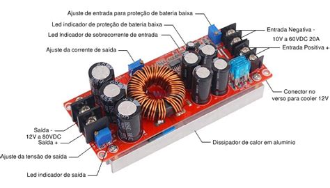 Regulador de Tensão e Corrente Ajustável SZ BT07CCCV 1200W UsinaInfo