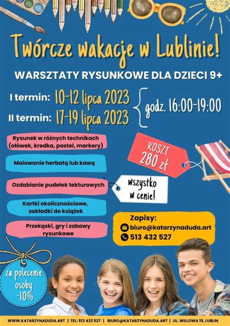 Kreatywne Wakacyjne Warsztaty Rysunkowe Lublin