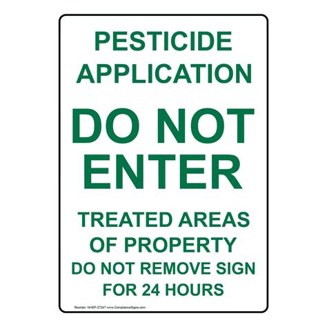 Vertical Sign Chemical Pesticide Application Do Not Enter