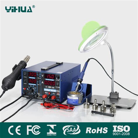 Yihua D A Led Rework Station With V Usb In Hot Air Soldering Station With Led Magnifier
