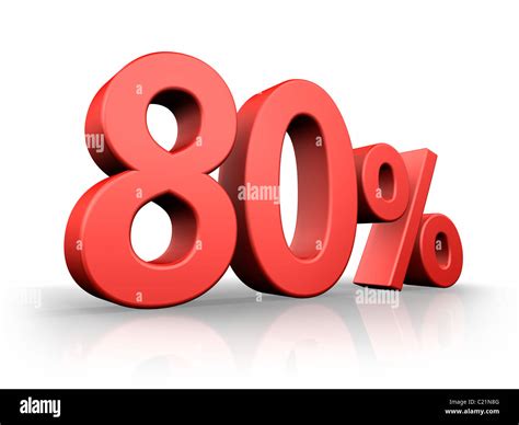 red  percent isolated  white background  stock photo alamy