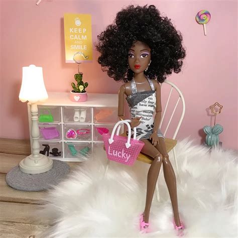 Cm African Doll Nude Body Joints Black Skin
