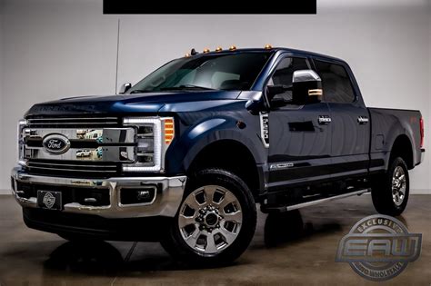 2019 Ford Super Duty F 250 Srw Lariat 31886 Miles Blue Jeans Metallic Crew Cab P Used Ford F