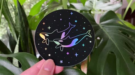 Holographic Orca Whale Sticker Kela Designs