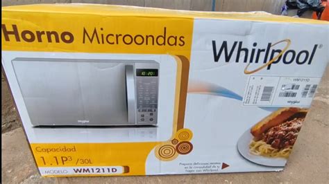 Actualizar Imagen Horno Microondas Whirlpool Modelo Wm D